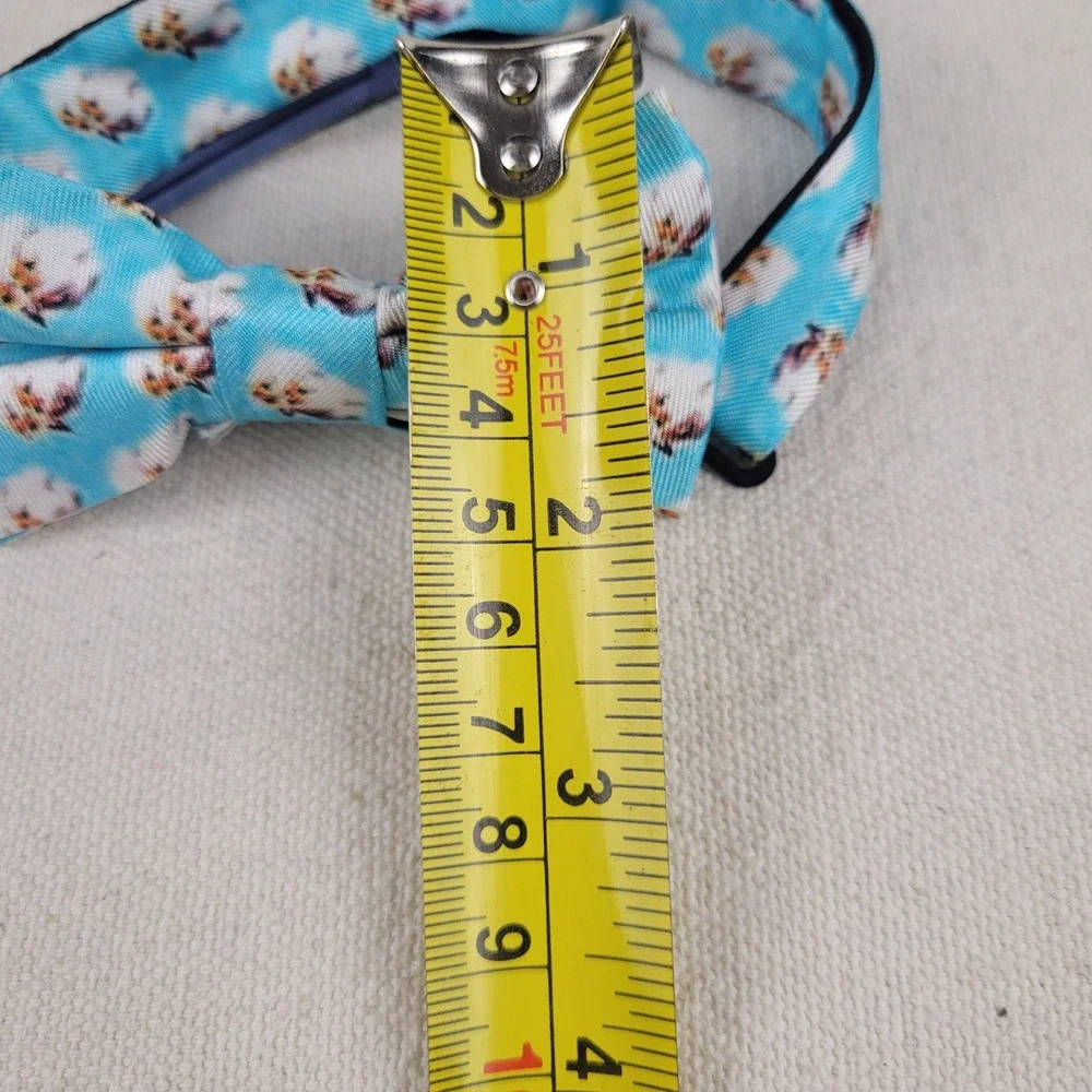 Properly Tied Colton Blue Youth Bow Tie Cotton Boll Print Adjustable‎ Pre-Tied